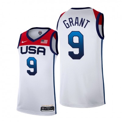 Youth Nike Jerami Grant White USA Basketball 2020 Summer Olympics Player Jersey